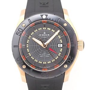 Auth EDOX Class1 GMT World Timer Men's Automatic SS&Rubber 186860