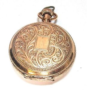 Antique 1887 American Waltham Royal 6s 17j 14K Solid Gold Hunter Pocket Watch