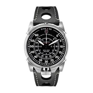 CT SCUDERIA MEN'S DASHBOARD 44MM BLACK LEATHER BAND AUTOMATIC WATCH CS10212