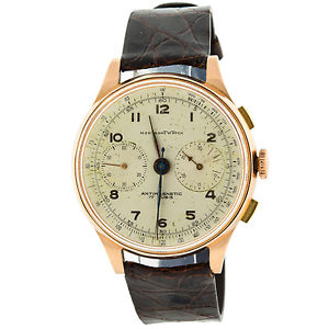 Montagne Antimagnetic 18K Rose Gold Vintage Automatic Mens Watch