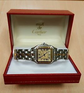 Cartier Santos Panthere Date medium 28mm quartz steel / gold