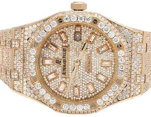 Mens 41 MM Audemars Piguet Royal Oak 18k Rose Gold with VS diamond (31.25 Ct)
