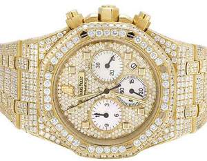 Mens 39 MM Audemars Piguet Royal Oak 18k Yellow Gold with VS diamond (22.35 Ct)