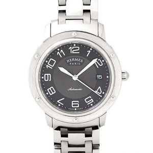 Auth HERMES Clipper CP2.810 Men's Automatic SS box&warranty 182873