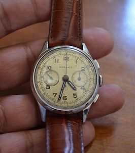 Vintage Gallet bicompax mechanical chronograph. Excelsior park movement.