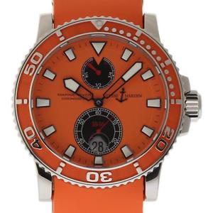 Ulysse Nardin New Maxi Marine Diver 263-33-3/97 Orange Box/Papers/Warranty #UN3