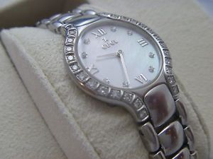Ebel Beluga White Mother of Pearl Ladies Diamond Watch 27 mm, Ebel watch box WOW