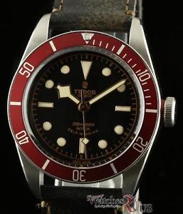 Tudor NEW Heritage Black Bay 79220R Autom Leather 41mm Box/Paper/Warranty #TD1
