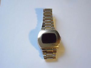 Vintage Pulsar LED Watch With 14K Solid Gold Bezel
