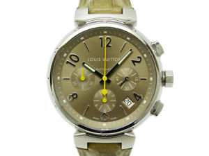 Free Shipping Pre-owned LOUIS VUITTON Tambour Chronograph Q1122