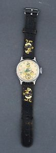 RARE 1935 Donald Duck Ingersoll Disney Character Watch w/ Original Leather Band
