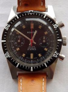 Vintage Rontex Chrono Military Diver Valjoux 7733 Watch Uhr Montre Reloj Orologi