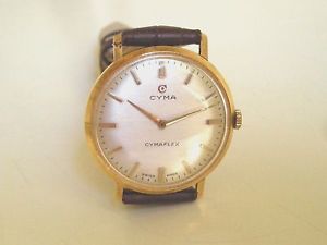 VINT 50´s CYMA-CYMAFLEX WATCH MEN´S, SOLID GOLD 18 K/750, LARGE, MANUAL WINDING