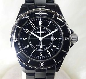 F / S Pre-owned CHANEL J12 H0685 Black Ceramic 38mm Self-Winding Calendar