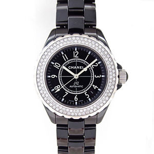 Free Shipping Pre-owned CHANEL J12 Automatic Diamond Bezel H0950 Automatic Roll