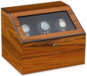Orbita Siena 3 Triple Automatic Watch Winder - Rotorwind Teak Wood W13029