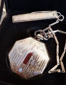 Waltham 12s OF Pocket Watch, 17j  Solid 14k Gold Case & Fob; 10k Knife Ca.1928