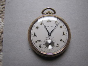 Rare Dudley Model 3 Display Case Pocket Watch w/ Masonic Symbol Dial & Movement