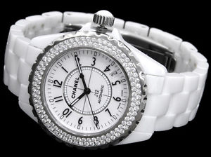 Free Shipping Pre-owned CHANEL J12 38 mm (H0969) Men's Used White Ceramic