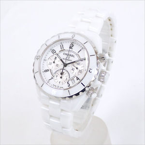 Free Shipping Pre-owned Chanel J12 41mm Chronograph H1007 White USED