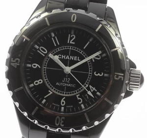 F / S Pre-owned CHANEL J12 Black Ceramic 38mm H0685 Automatic BLACK Men's