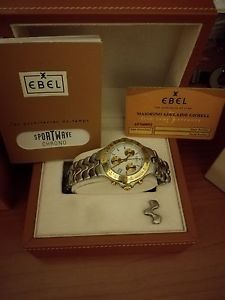 Ebel Sportwave Cronografo E6251641 18ct oro e acciaio