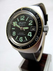 VINTAGE GLASHÜTTE SPEZIMATIC TAUCHERUHR KAL 75 EDELSTAHL UM 1978