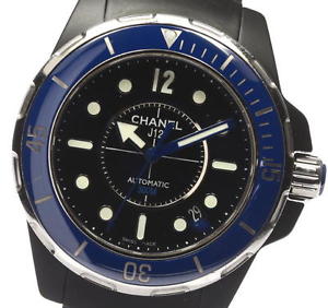 F / S Pre-owned Chanel J12 Marine 38mm H2561 Automatic Rubber Belt Men's