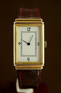 YVES SAINT LAURENT YSL 18K MASSIV GOLD REVERSO WATCH VERY RARE FULL ORIGINAL