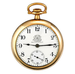 Rare Ball 17-Jewel Brotherhood of Locomotive Engineer Railroad Pocket Watch