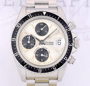 Tudor Oysterdate Chronograph steel Panda dial mint silver Oysterband