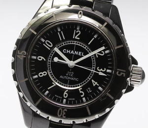 Free Shipping Pre-owned CHANEL J12 Black Ceramic 38mm H0685 Automatic Men's