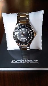 NEW Men's Riviera Two-Tone Stainless Steel Auto GMT Black Dial