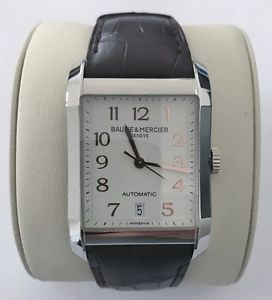 Baume et Mercier Classima Silver Dial Brown Leather Watch MOA10156
