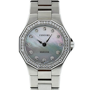 Ladies Concord Mariner Stainless Steel MOP Diamond Dial and Bezel 14 E3 1840.1 S