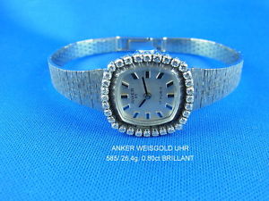 ANCRE 585er Femme Montre en or avec 0,80ct Brillant
