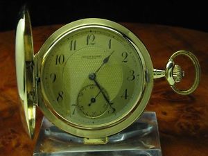 MAISON HELDER TASCHENUHR SAVONETTE 14kt GOLD MINUTEN REPETITION MINUTE REPEATER