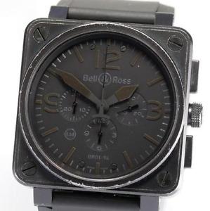 Bell&Ross BR01-94-S Chronograph Automatic Black Watch Used Rare 500 Limited