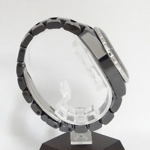 Free Shipping Pre-owned Chanel J12 Black Men's Watch Chronograph Automatic H0940