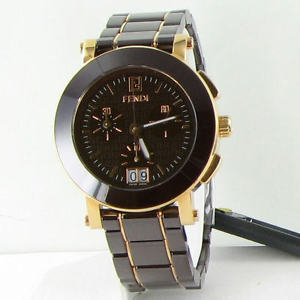 Fendi Womens 38mm Brown Ceramic 