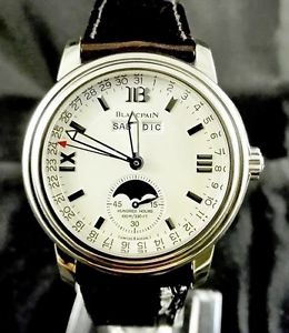 BLANCPAIN LEMAN QUANTIEME COMPLETE 39 MM SOLID WHITE GOLD LIMITED ED. FULL SET