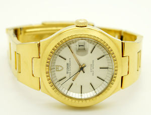 TUDOR PRINCE OYSTERDATE Montre hommes Rotor bobinage Self plaqué or 9101/1