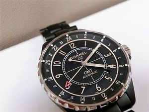 Free Shipping Pre-owned CHANEL J12 H3101 41m Mat Ceramic GMT Black