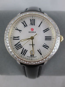 NEW Michele Serein 16 Diamond Two Tone Gold & Silver Watch MW21B01C5025 NIB Box
