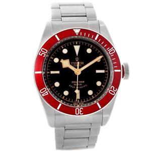 Tudor Heritage Black Bay Steel Burgundy Red Bezel Watch 79220R
