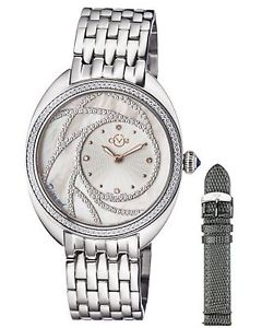 GV2 By Gevril Women's 3700 Ancona Diamonds MOP Dial Stainless Steel Wristwatch