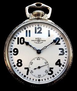 Ball Illinois 23Jewel 16s *Rare*  Railroad  Fancy WGF. M#130 Case  Extra Fine