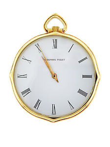 Audemars Piguet 18k Yellow Gold Open Face Pocket Watch c. 1970, w/ pouch