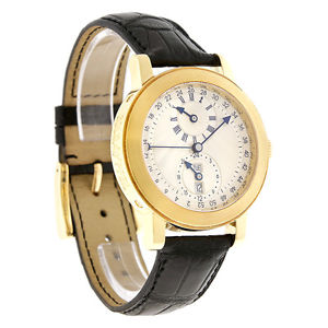 Goldpfeil Seven Master Mens 18K Gold Dual Time Automatic Watch GPBL11