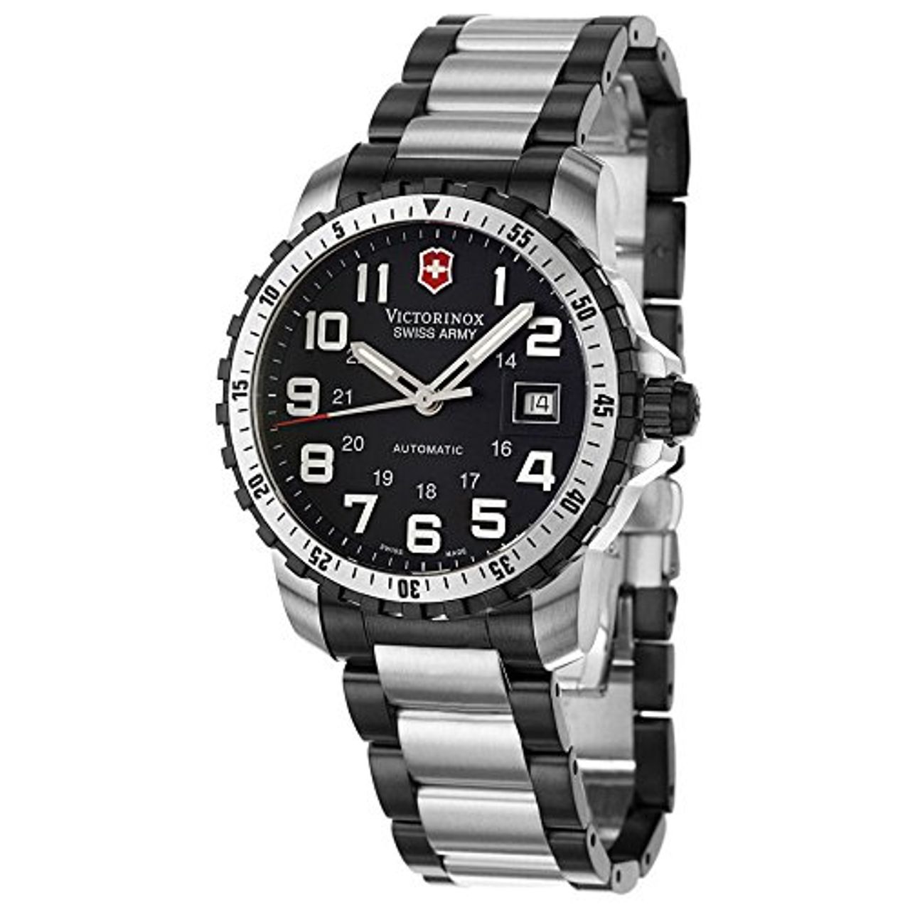 Victorinox 241197 Mens Black Dial Automatic Watch with Stainless Steel Strap